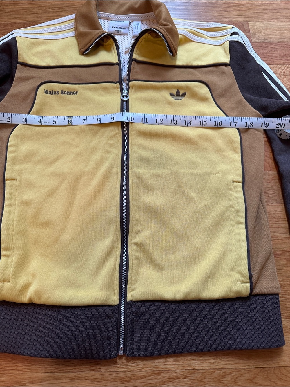 Adidas Wales  Bonner adidas Yellow and Brown Zip-Front Track Jacket men’s small - Picture 13 of 14
